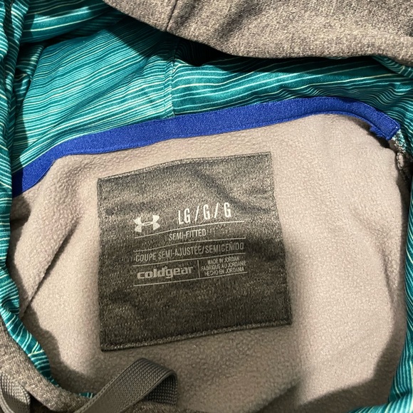 Underarmour Women’s hoodie. Grey and blue. Size large. Unworn. - Picture 2 of 2